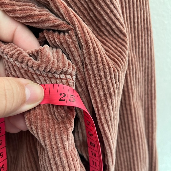 American Eagle Corduroy Jacket Button Down Mauve Dusty Rose XL Women’s - Picture 10 of 12